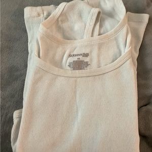 White Ribbed Tank